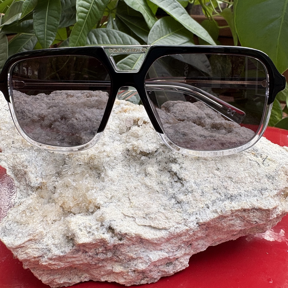 Black and Clear Oversized Sunglasses